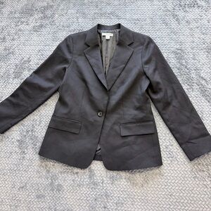 Vintage 1990s Pendleton Petite Black Wool Blazer Jacket Size 8P